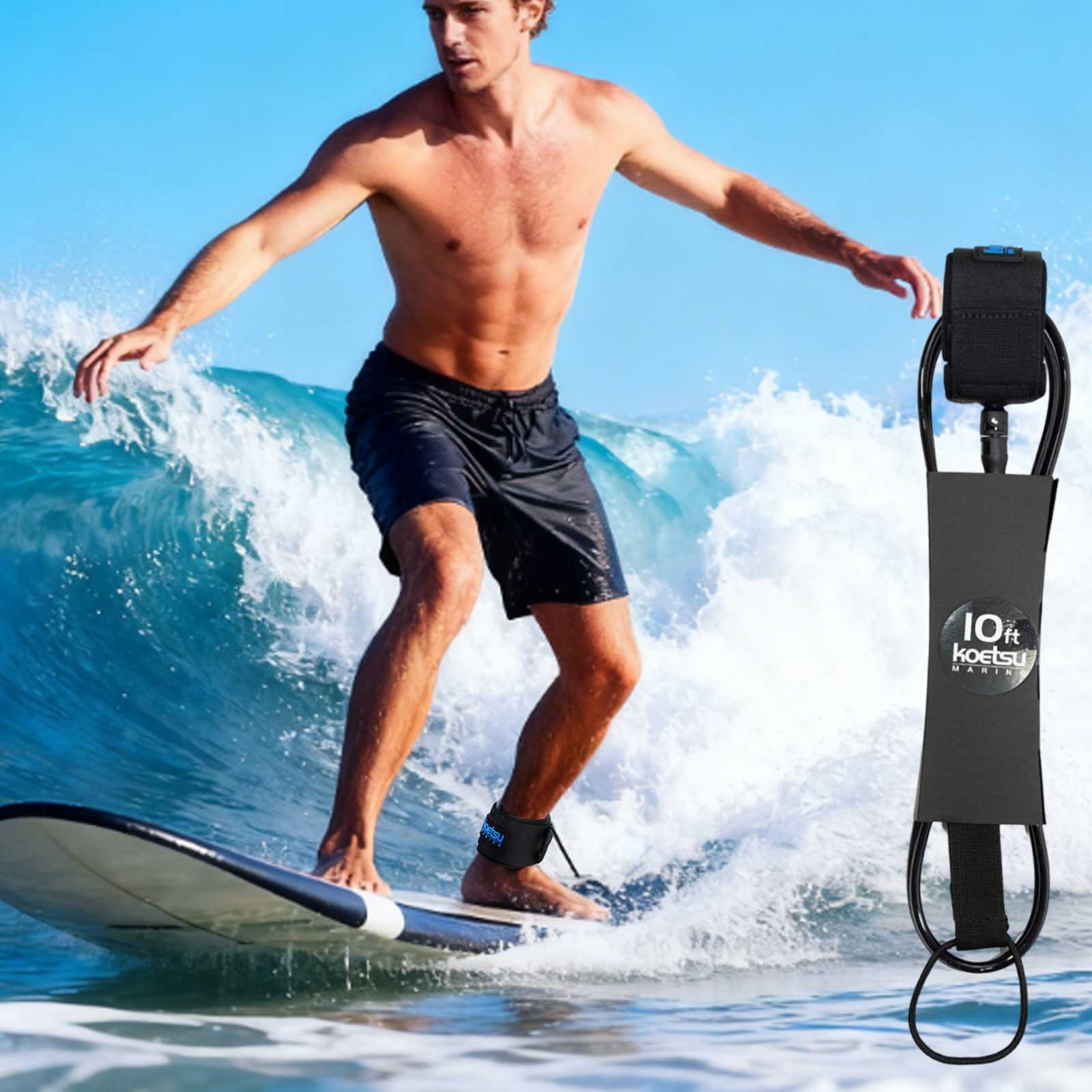 حبل أمان للوح ركوب الأمواج بطو - مراجعة Surfboard Leash Ankle وسعره