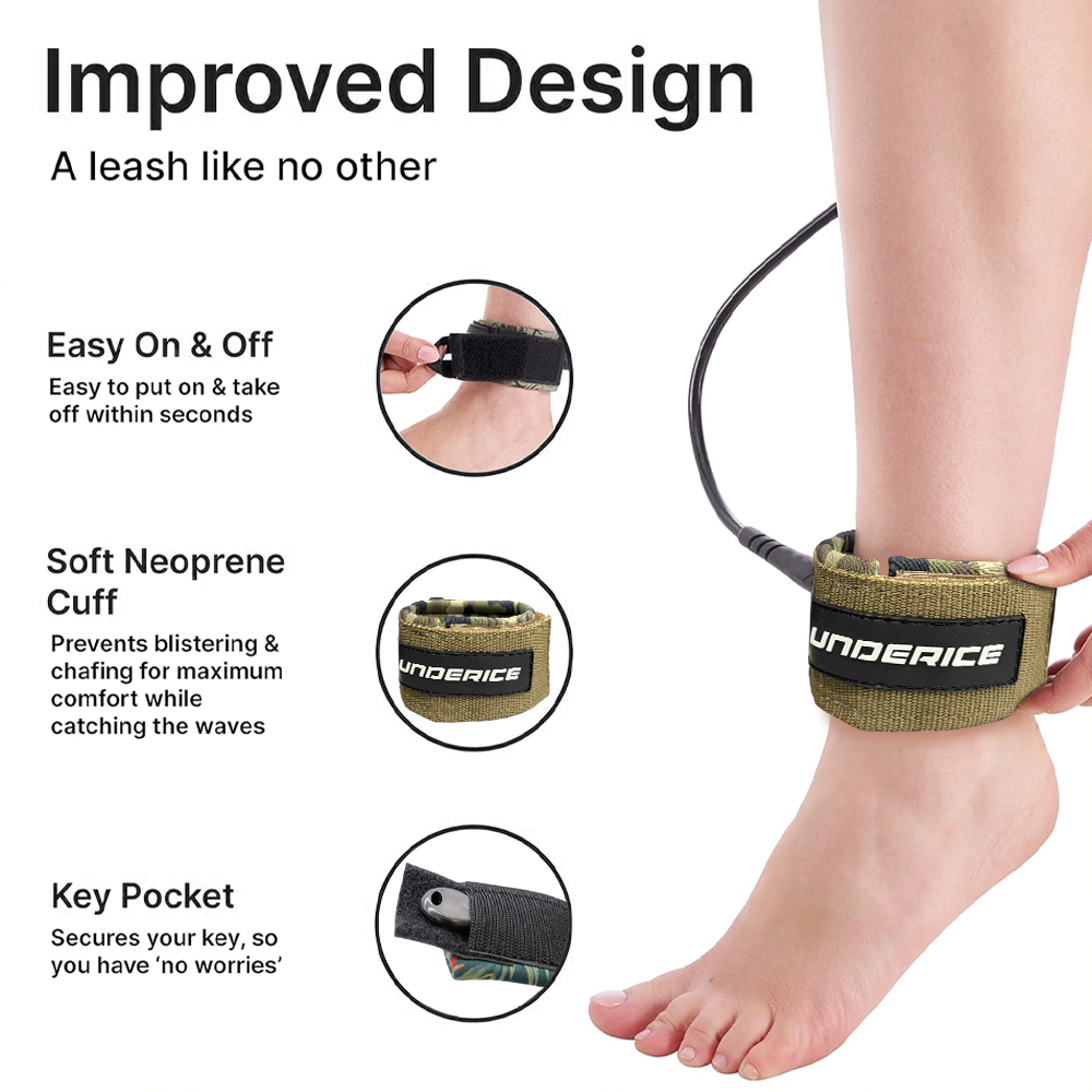 حبل أمان لوح التزلج على الماء  - مراجعة Surfboard Leash Ankle وسعره